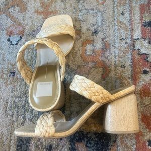 Dolce Vita Braided Strap Blocked Heeled Sandal